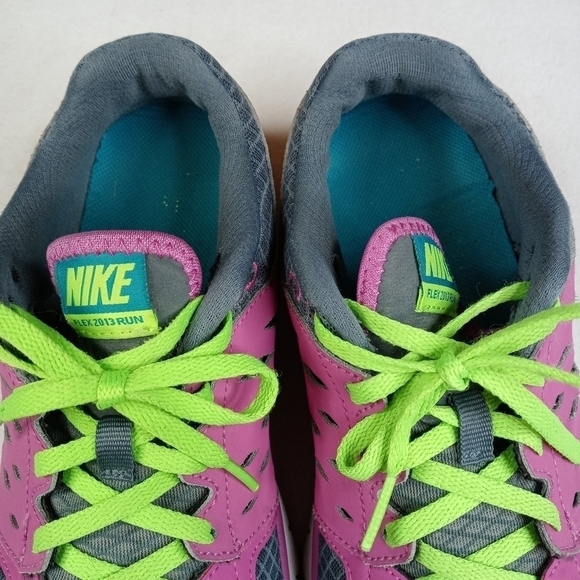 Nike Women's Flex 2013 Run Sneakers 8.5 Pink & gra - Picture 6 of 11